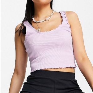 crop tank in lilac
